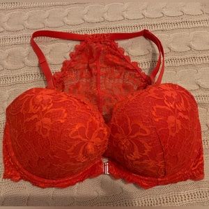 Victorias Secret PINK Date Racerback Lace BRA 34DD Front Closure